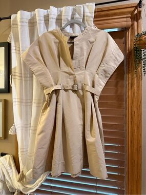Vici Beige Midi Dress with Belt